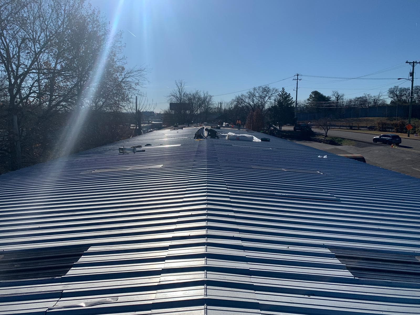 Aiken commercial flat-roof inspection on SRS-adjacent federal-contractor TPO membrane