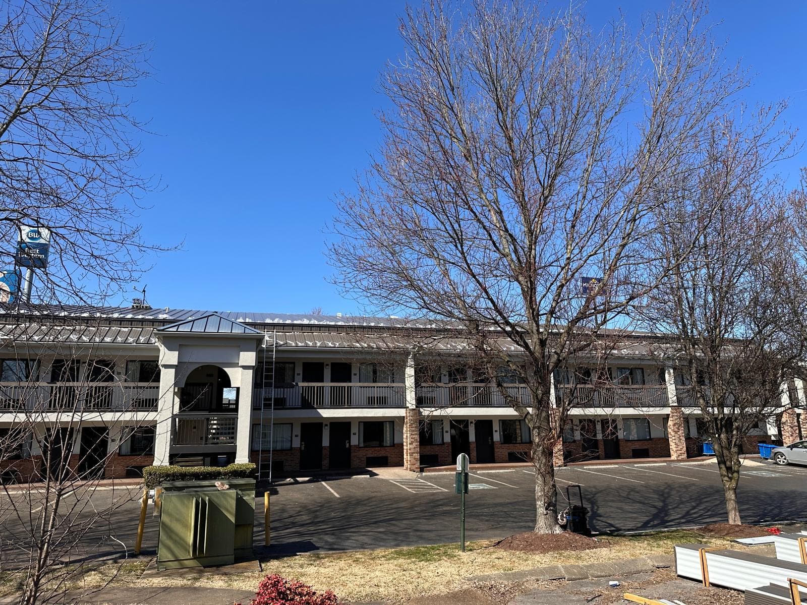 Commercial roof inspection on an Atlanta metro property - drone-assisted documentation for carrier-ready storm claims