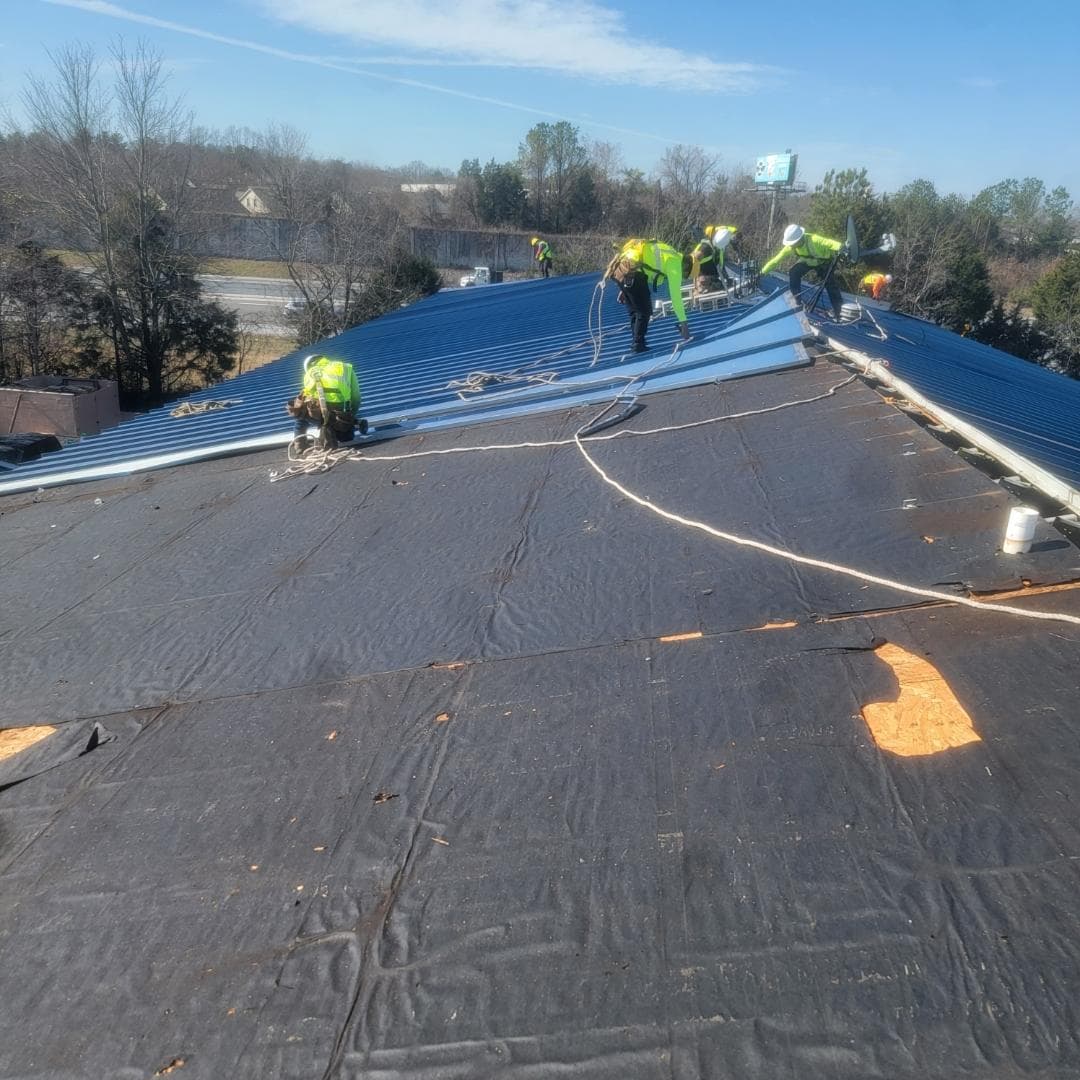 Photo-keyed commercial roof inspection in Athens Alabama
